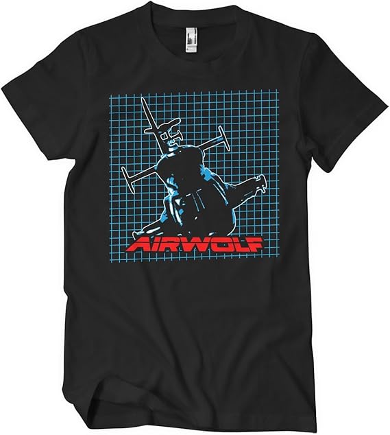 Airwolf Officially Licensed Grid Mens T-Shirt