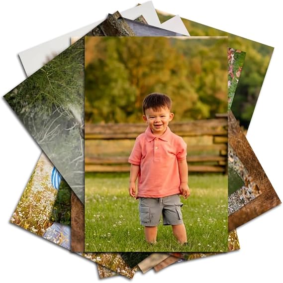 Getagift Standard 5"x7" Photo Prints Pack of 5 to 50 Personalized HD Digital Matt Finish boardless Photo Print. (10)