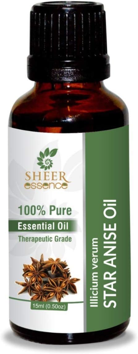 Star Anise Oil (Illicium Verum) Essential Oil 100% Pure Natural Undiluted Uncut Therapeutic Grade Oil 0.51 Fl.OZ
