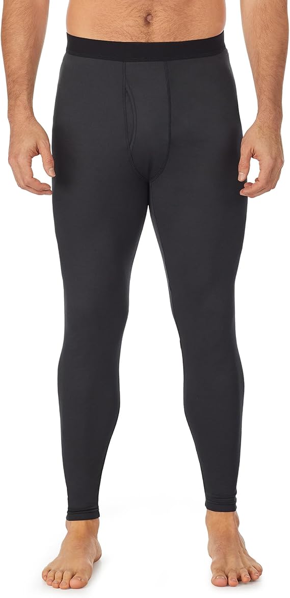 Cuddl Duds Mens Long Underwear Leggings - Moisture Wicking Soft Stretch - Everyday Base Layer & Underscrubs Bottoms