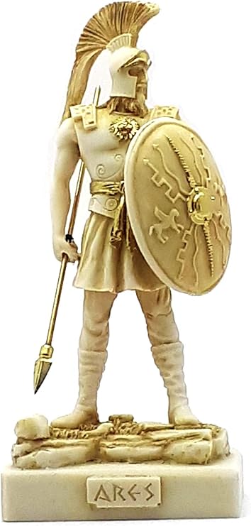 Ares Mars God of War Alabaster Statue Sculpture Figure Handmade 7.09in