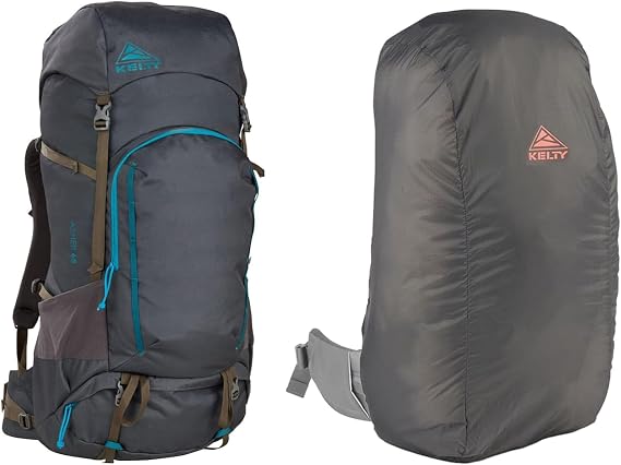 Kelty Asher Day Hiking and Backpacking Pack + Pack Raincover Bundle