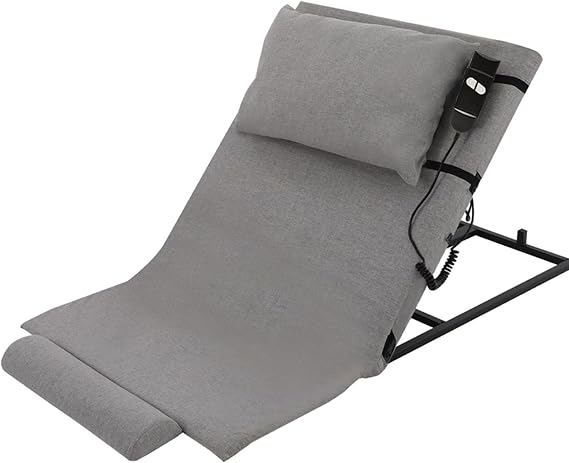 Electric Bed Backrest, Adjustable Lift for Elderly Disabled Neck Head Waist Support, Armrest-Free Design