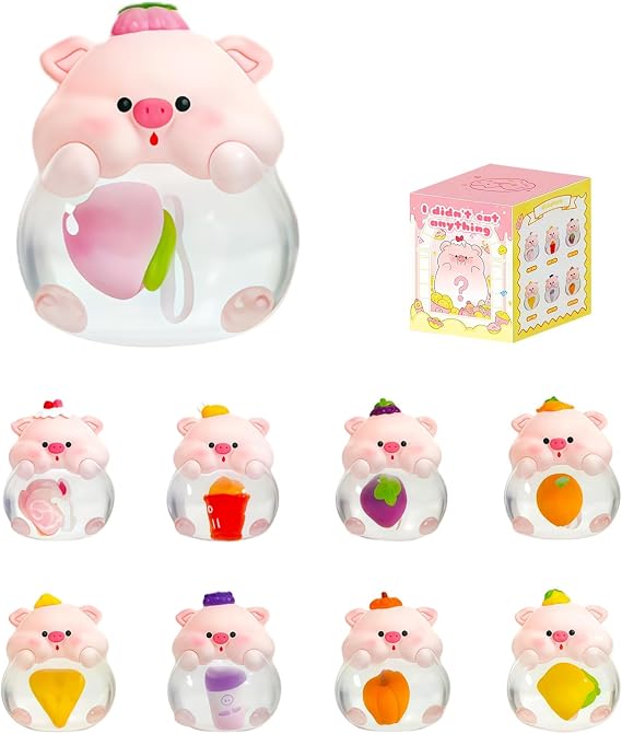 Cute Greedy Pig Series Blind Box Figures