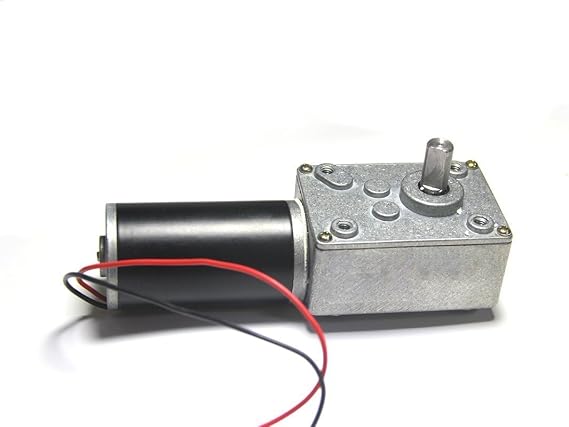 DC 24V 37rpm 180N.cm Worm Gear motor High torque Ultra low speed Reversible self-locking Electric Motor RC car boat model robot vehicle