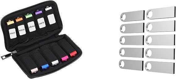 ABLAZE 10 Pack 1GB USB 2.0 Flash Drive + USB Storage Case