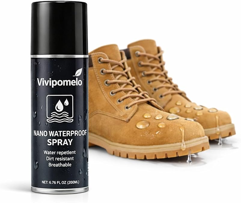 Shoe Protector Spray, Nano Waterproof & Stain Repellent, Invisible Protection for Sneakers, Leather, Suede, Nubuck & Canvas, Daily Use Waterproof Shoe Spray (200ml)