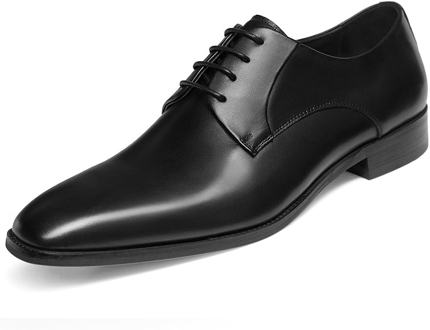GIFENNSE Men's Dress Shoes Oxford Lace-Up Leather Formal