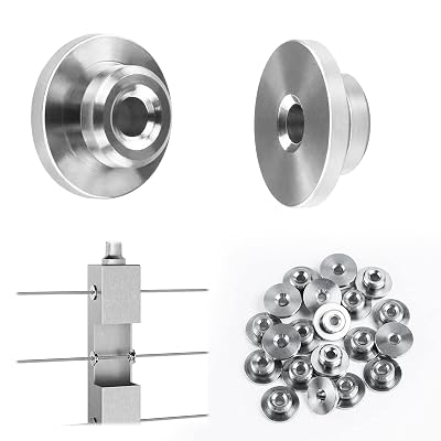 Muzata 40 Pack 18 Level Wheel Cable Railing Grommets ONLY for Level 18 Wire Rope T316 Stainless Steel Protector Sleeves Deck Cable Railing Hardware Kit Metal Posts CR72
