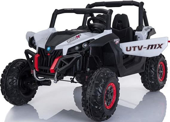 MotoTec Mini Moto UTV 4x4 12V White (2.4Ghz Rc)