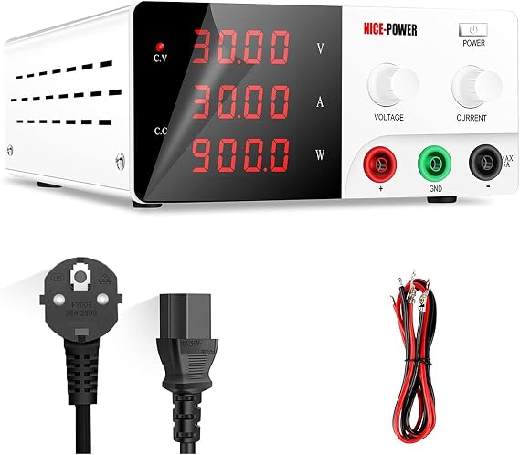 Variable DC Stabilized Power Supply 30V 30A Professional DC Power Supply Adjustable Source 60V 10A 20A 4 Digit Current Voltage Stabilizer Regulator Laboratory Power Supply Color: 60V 10A
