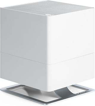 Stadler Form humidifier Oskar, Energy-Saving Humidifier for Rooms up to 540 Square Feet, Evaporator with Automatic Switch-Off, Dimmable LEDs, Very Quiet, White, medium