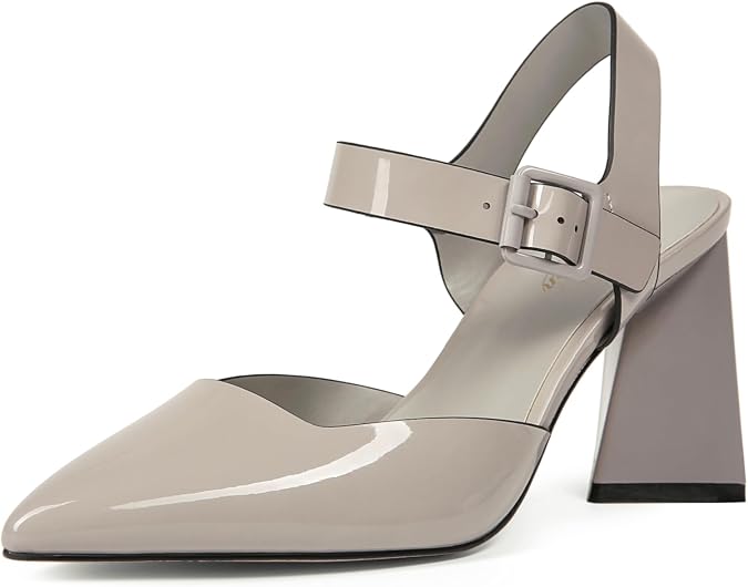 Women's Pumps Closed Pointed Toe Heels for Women Dressy Unique Heels Comfortable Dress Shoes