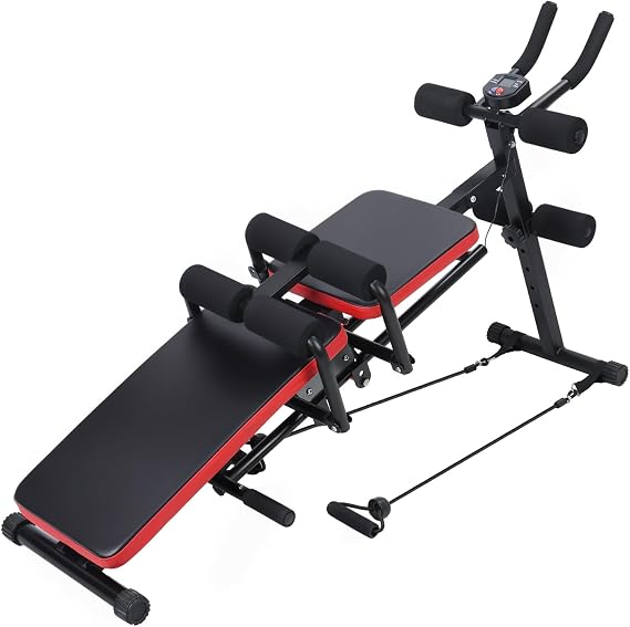 Sit Up Bench for Abs, Strength Training Bench, Ab Workout Equipment, Adjustable Weight Bench Workout Bench for Home Gym, Ab Exercise Equipment for Total Body Workout