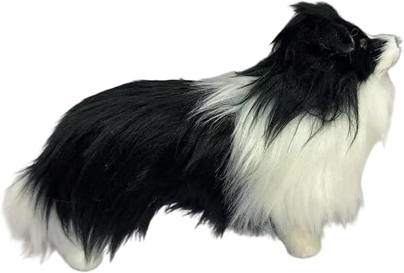 Border Collie Stuffed Animal, Realistic Standing Dog Stuffed Animal, 7.5x2.8x4.7 Inch Soft Dog Plush for Home Decor, Birthday| Animals Teddy Bears
