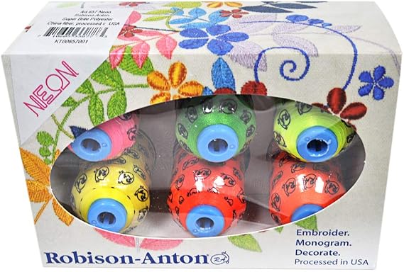 Robison-Anton Polyester Mini King 6 Spool Gift Pack - Neon
