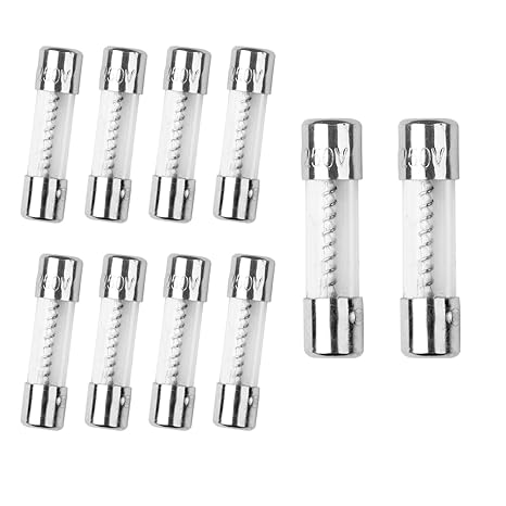 Keyron 10Pcs 1A 250V Glass Fuse T1AL250V 5x20mm