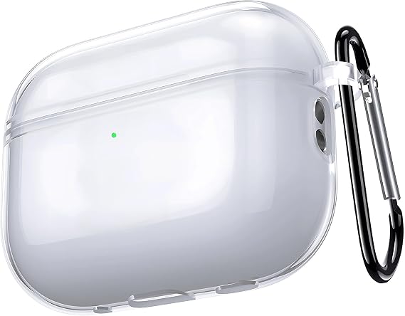 Minesk Airpods Pro 2 ile Uyumlu Şeffaf Cyrstal Clear Ultra Berrak Silikon Kılıf - Alt Üst Ayrı (Airpods Pro 2)