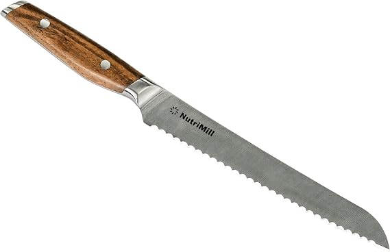 Nutrimill 8" Bread Knife with Walnut Handle
