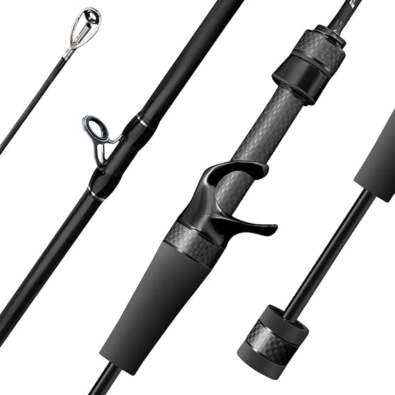 SEASIR Riveria Ultralight Fishing Rod, BFS,Carbon Fiber | Spinning Baitcasting Rod,10 Piece Casting Rod for Freshwater Bass Trout, Fuji O Ring Guide, EVA Handle, Fast