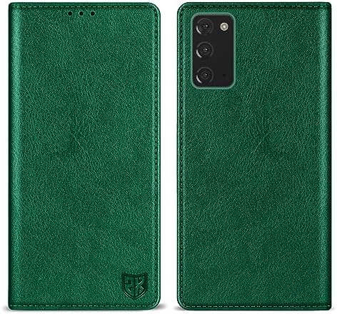 for Samsung Galaxy Note 20 Wallet Case with [RFID Blocking] Card Slot Stand Strong Magnetic Leather Flip Fold Protective Phone Case for Samsung Galaxy Note 20 Case Wallet(Green-6.7 inch)