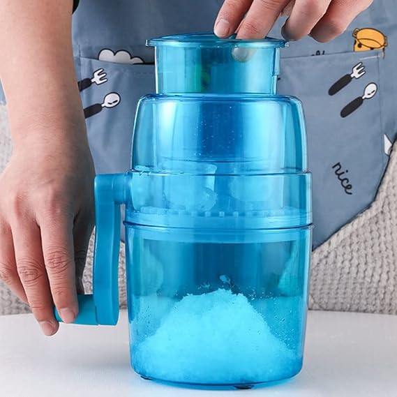 DYK&NX Home Ice Crusher, Blades Shaved Ice Machine, Portable Ice Shaver, Kid Friendly Ice Machine, Snow Cone Smoothie Ice Block Making Machine, for Making Blending Slushie, Cocktail