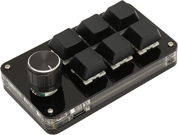 TARSHYRY Mini Keypad, Gaming Keypad USB Programmable Keyboard OSU Gaming Keyboard with Knob One Handed Gaming Keyboard for Gaming Office