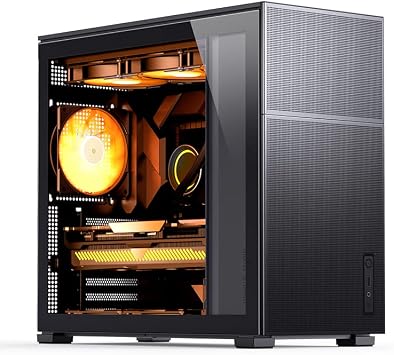 JONSBO D41 MESH Black ATX Computer Case, ATXM-A.TX MainboardSupport RTX 4090335-400mm GPU 360280AIO,Power A.TXSFX: 100mm-220mm Multiple Tool-Free Design, Black