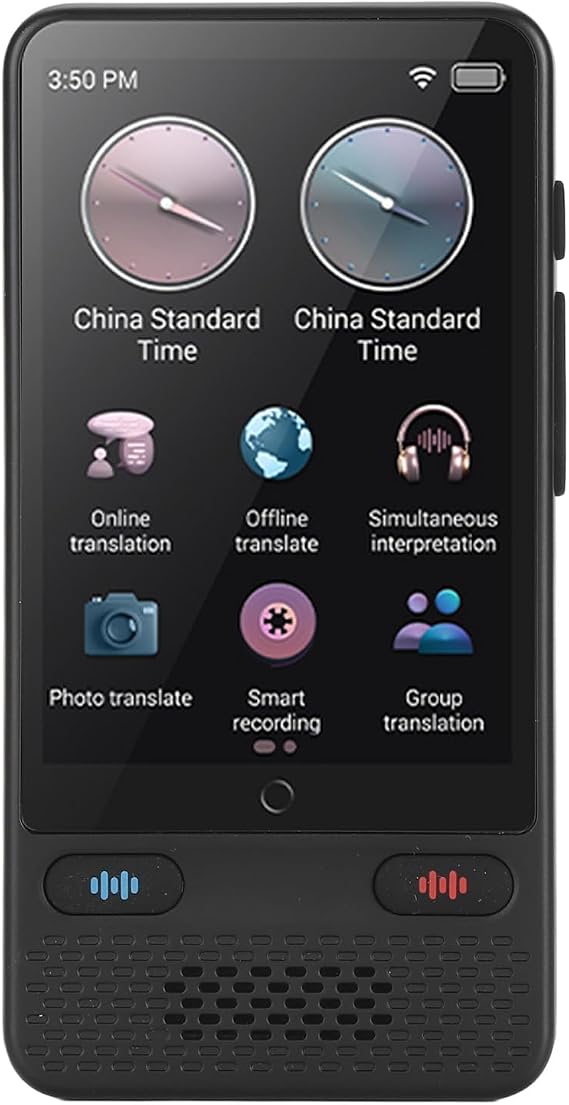S85 Ai Language Translator Device, Two Way Real Time Voice Translator with Online Offline Translation, Support 138 Languages, Portable Translator for Travel, Business