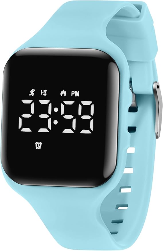 Kids Watch Digital Watch for 5-12 Years Old Boys Girls, Kids Fitness Tracker Watch with Alarm Clock, Stopwatch, Step Counter Sports Watch, No App Waterproof Watch for Kids Teens Gifts