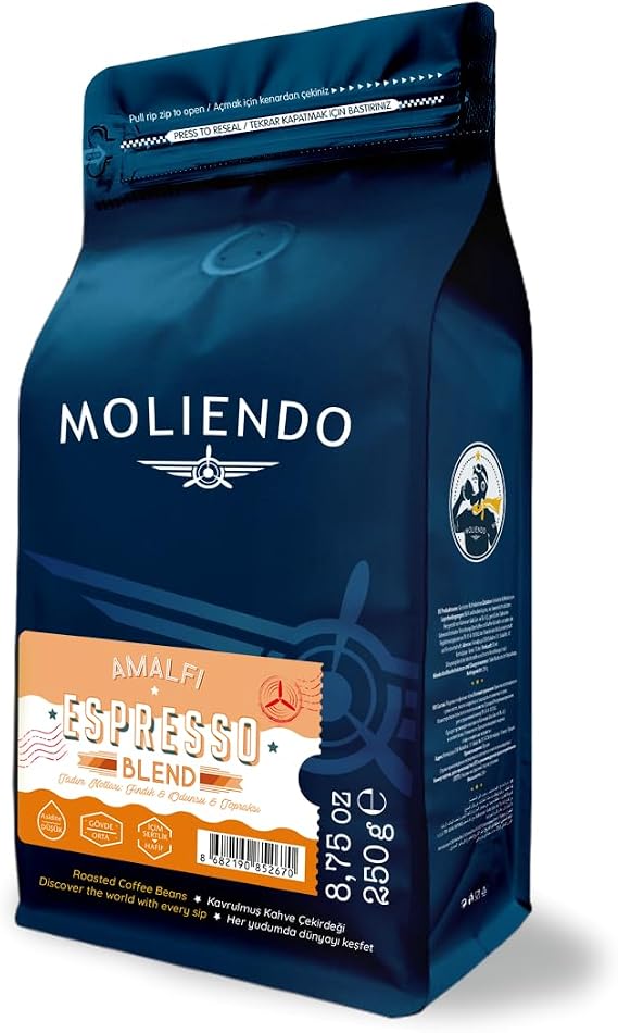 Moliendo Finest Coffee Amalfi Espresso Blend Kahve (Çekirdek) 250 g