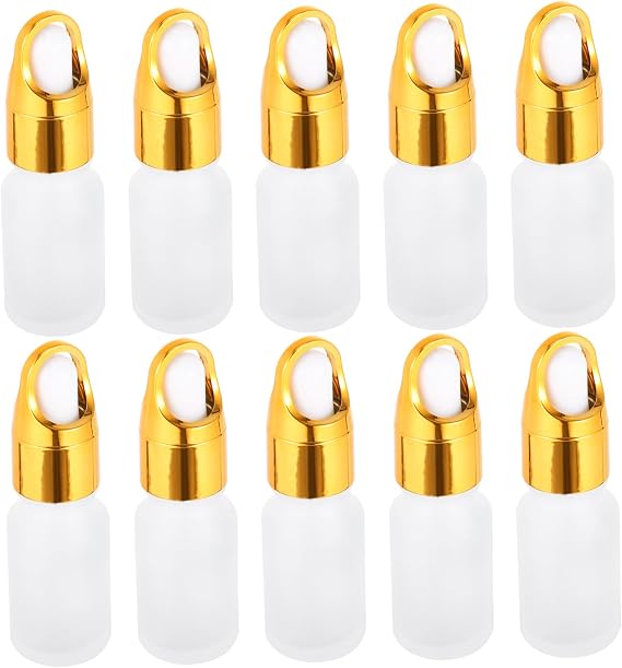 10Pcs Clear Glass Dropper Bottles Essential Oil Containers Leak Travel Friendly for Aromatherapy Crafts and Scientific Experiments