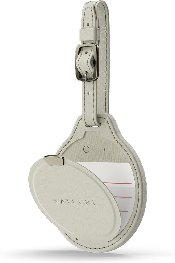 Satechi FindAll Luggage Tag, Find My Compatible, TSA-Friendly, Sand