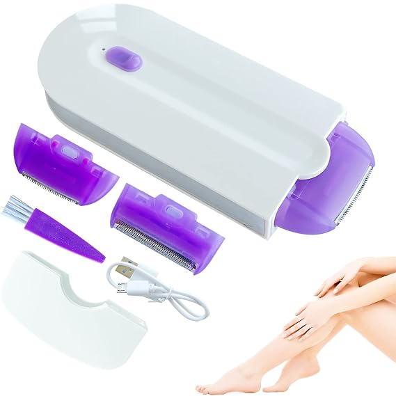 PIOCmuy Silky Smooth Hair Eraser, Painless Rechargeable Epilator - Light Technology Hair Remove, Apply to Any Part of The Body, White