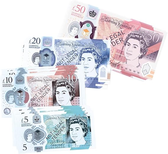 Learning Resources UK MONEY SET (50 NOTES)