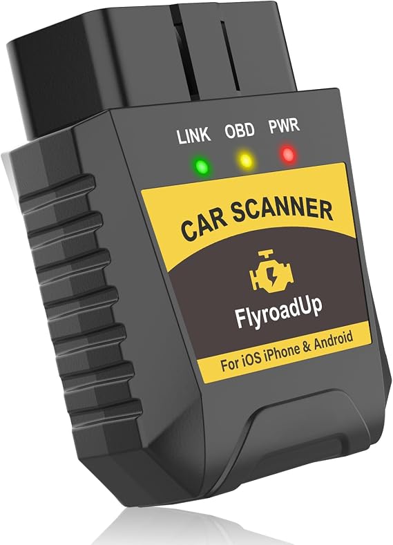 Car OBD2 Scanner Bluetooth for iPhone iOS Android OBDII Diagnostic Scan Tool Code Reader for Error Code Clear Braking Performance Test