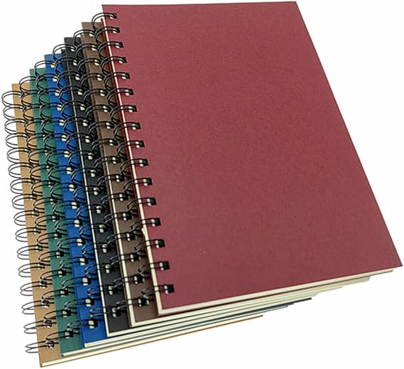 ALIMITOPIA Spiral Notebook Journal,College Ruled Thick Paper Hardcover Wirebound Notepad Diary Memo Sketch Note Book for School Office Business Supplies,100gsm Thick Inner Paper,A5 Size(8.3X5.7") & 80