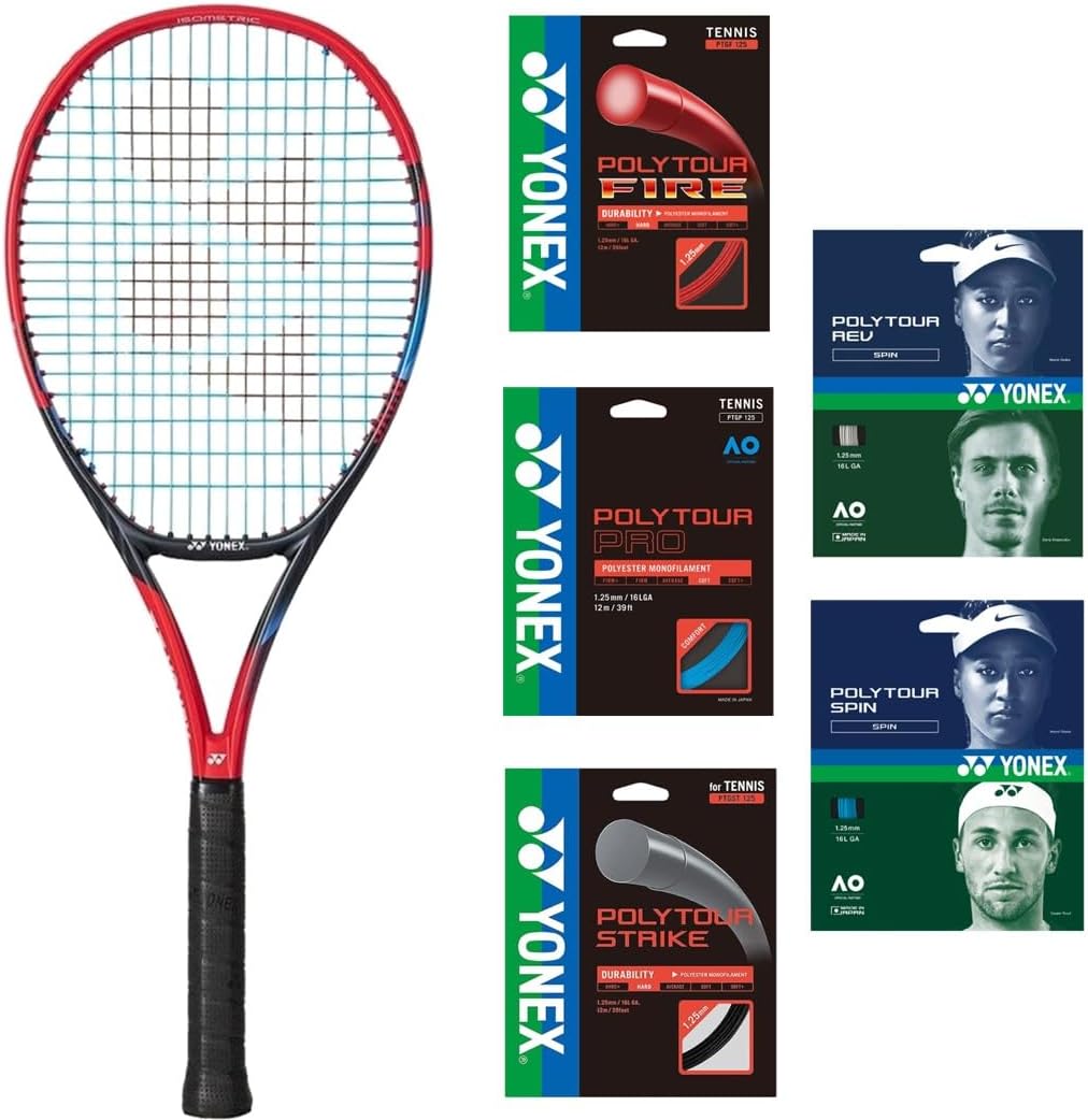 Yonex VCore 98 7th Gen Tennis Racquet Scarlet Strung with Your Choice of 125-Gauge String