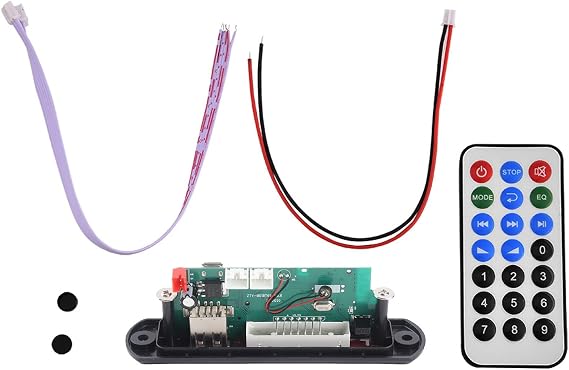 Bluetooth MP3 Decoder Board with USB and SD/MMC Card Slot Audio Bluetooth Module USB SD FM Hands- Call with Remote Control