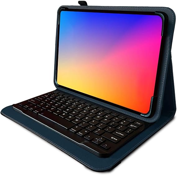 Navitech Blue Rotational Bluetooth Keyboard Case Compatible With ApoloSign 10.1 Inch Tablet