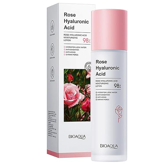 BIOAQUA 98% Rose Hyaluronic Acid Face Neck Moisturizing Lotion 100ml