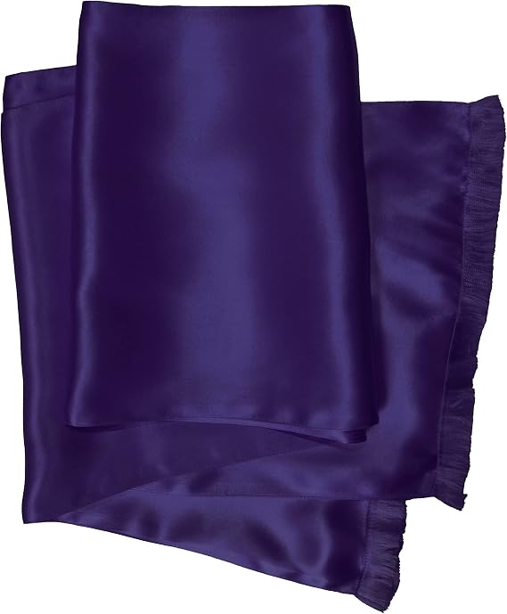 Extra Long Silk Aviator Scarf - 8" by 72" - Double Layer Silk Satin - 100% Silk