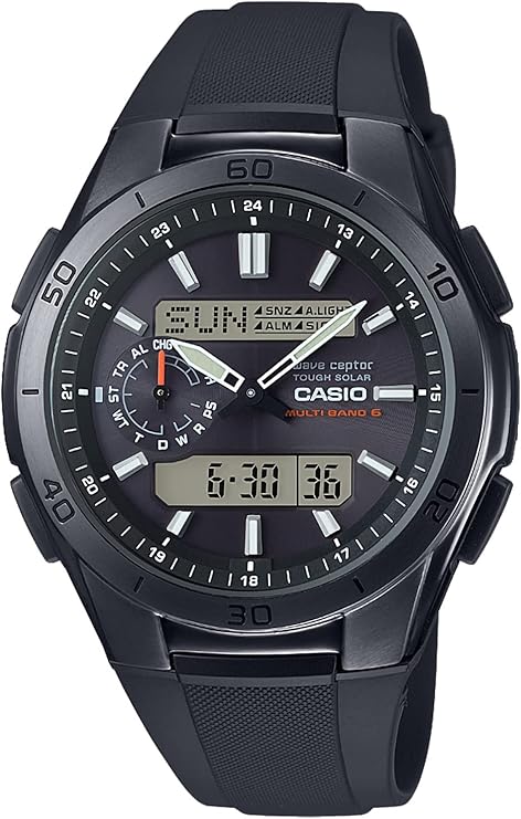 Casio Wave Ceptor WristwatchAuthentic Domestic ProductWVA-M650 Resin Band, all black, 1 piece
