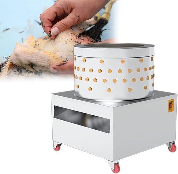 Chicken Plucker, 3000W 1450r/min De-Feather Remover Poultry Machine, Heavy Duty Feather Plucking Machine, for Poultry Chicken,Bird,Duck,Turkey,