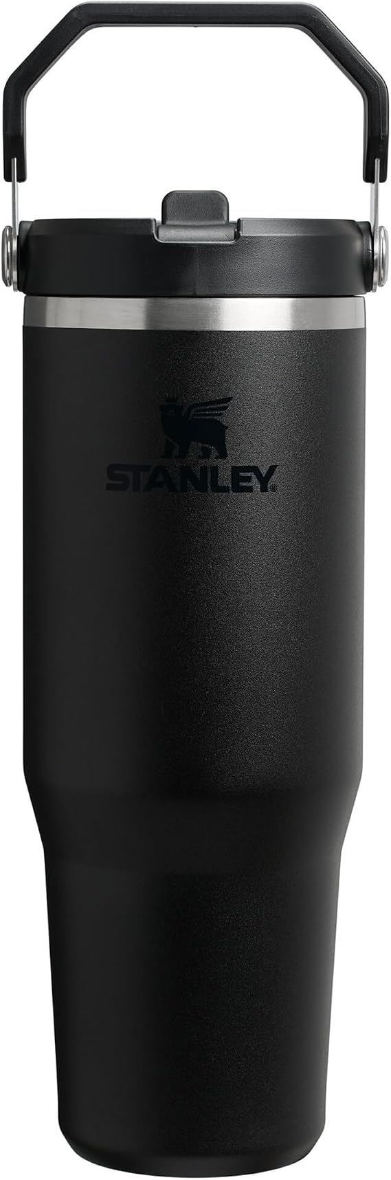 Stanley IceFlow Flip Straw Tumbler Pipetli Termos Bardak, Siyah 2.0, 0.89 Litre