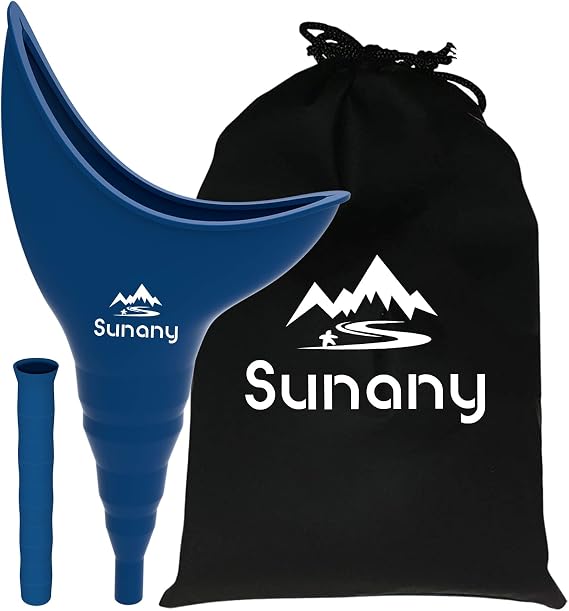 Sunany Female Urinal, Reusable Silicone Foolproof Women Pee Funnel Allows Women to Pee Standing Up,Women's Urinal is The Perfect Companion for Indoor Use