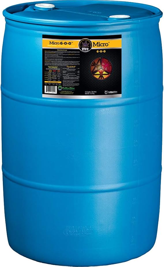 Cutting Edge Solutions Micro:2407 Micro 6-0-0 Hydroponic Nutrients, 55-Gallon