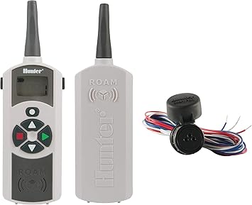 Hunter ROAM-KIT Sprinkler Remote Controller, Works with X-Core, Pro-C, PCC, I-Core, Acc Irrigation Timers, 1000 ft Range, 128 Addresses, SmartPort Compatible, Complete Kit
