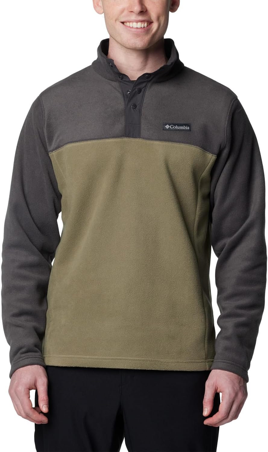 Columbia Mens Steens Mountain Half Snap II, Stone GreenShark, X-Large