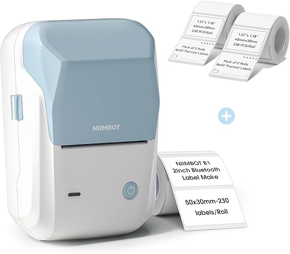 NIIMBOT B1 Label Maker with 3 Roll Label Tape